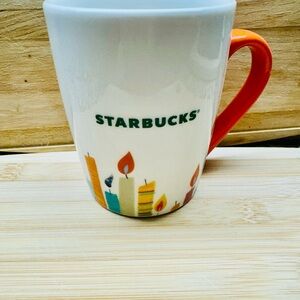 Starbucks Birthday Candles 10 oz Coffee Mug Cup 2020 with Orange Handle